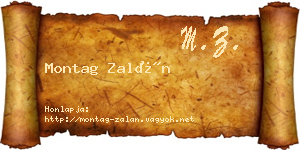 Montag Zalán névjegykártya